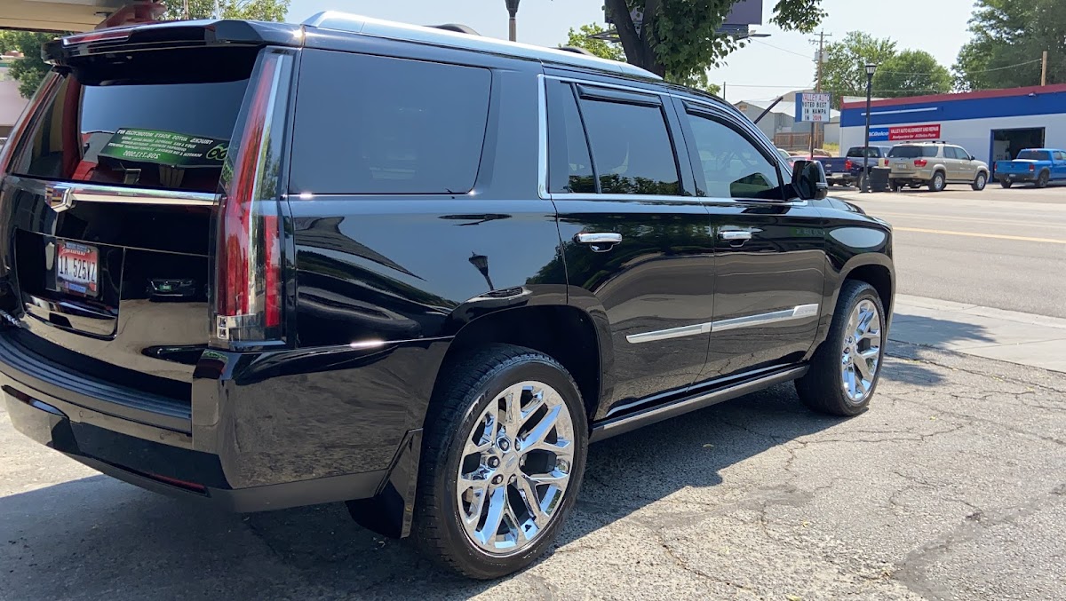 A black SUV detailed to a mirror gloss by Arredondo Auto Details